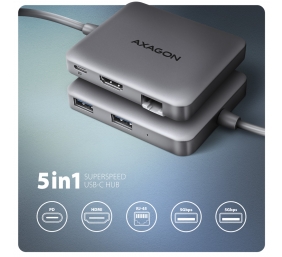 AXAGON USB-C 5Gbps SuperSpeed 5in1 Hub | HMC-5HL