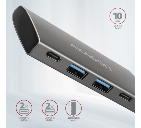 AXAGON SuperSpeed USB-C 10 Gbps SPEEDSTER 4 Hub | HMC-4G2