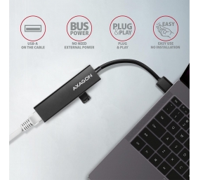 AXAGON SuperSpeed USB-A Hub and Gigabit LAN | HMA-GL3A