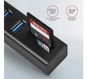 AXAGON SuperSpeed USB-A Hub and Card Reader | HMA-CR3A