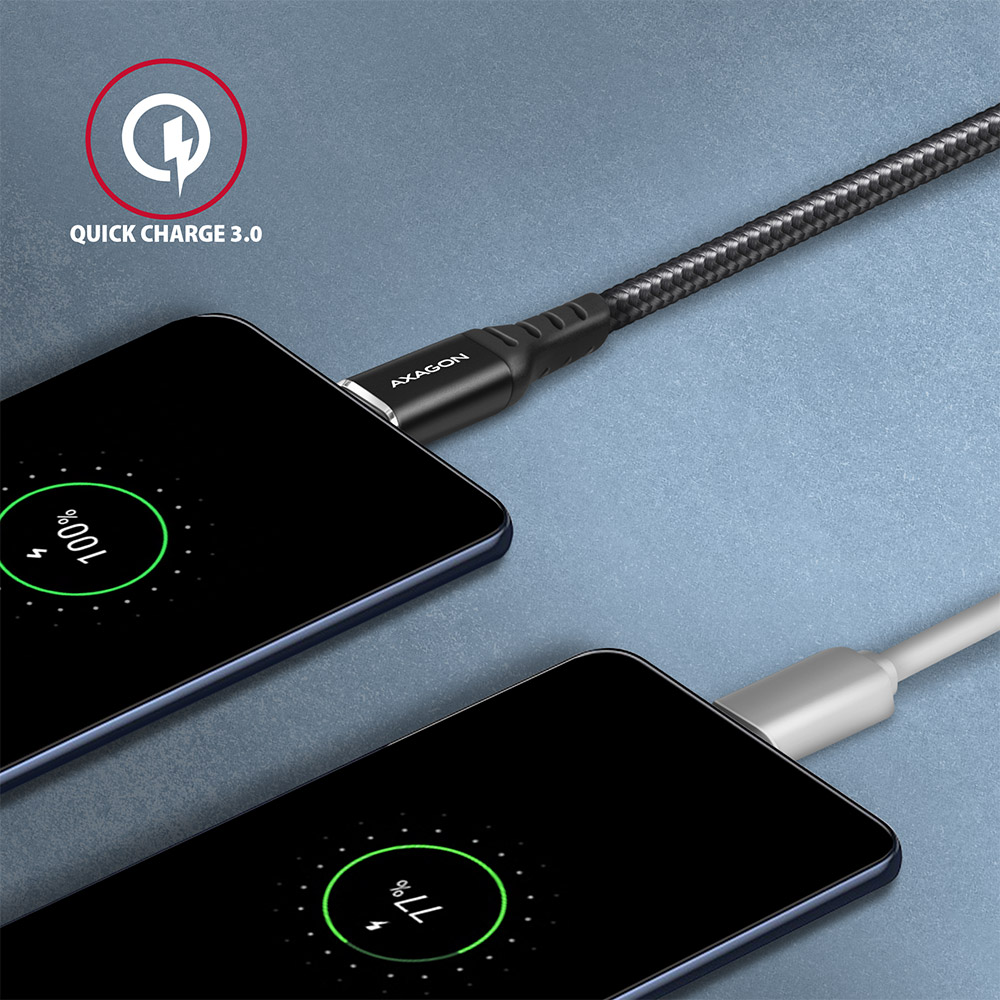 AXAGON Data and charging cable, 2 m | BUCM-AM20AB | USB Type-C to USB Type-A