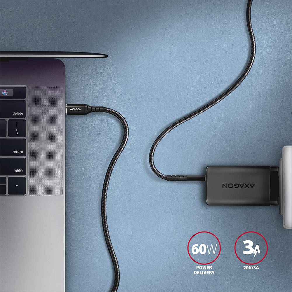 AXAGON Data and charging cable, 1m | BUCM-CM10AB | USB Type C to USB Type C