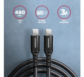 AXAGON Data and charging cable, 1m | BUCM-CM10AB | USB Type C to USB Type C