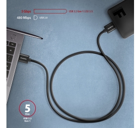 AXAGON Data and charging cable, 1 m | BUMM3-AM10AB | USB Type A to USB Type Micro-B