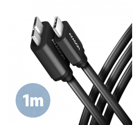AXAGON Data and power suply cable, 1 m | BUMM3-CM10AB | USB Type C to USB Type Micro-B