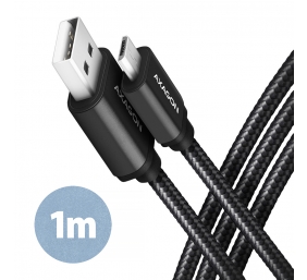 AXAGON Data and charging cable, 1 m | BUMM-AM10AB | USB Type A to USB Type Micro