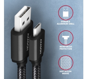 AXAGON Data and charging cable, 1.5 m | BUMM-AM15AB | USB Type A to USB Type Micro
