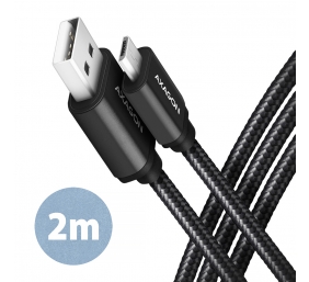 AXAGON Data and charging cable, 2 m | BUMM-AM20AB | USB Type A to USB Type Micro