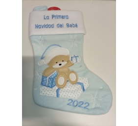Ecost prekė po grąžinimo Heart's Sign Babys Pirmosios Kalėdinės kojinės Mėlynos – ispaniškos
