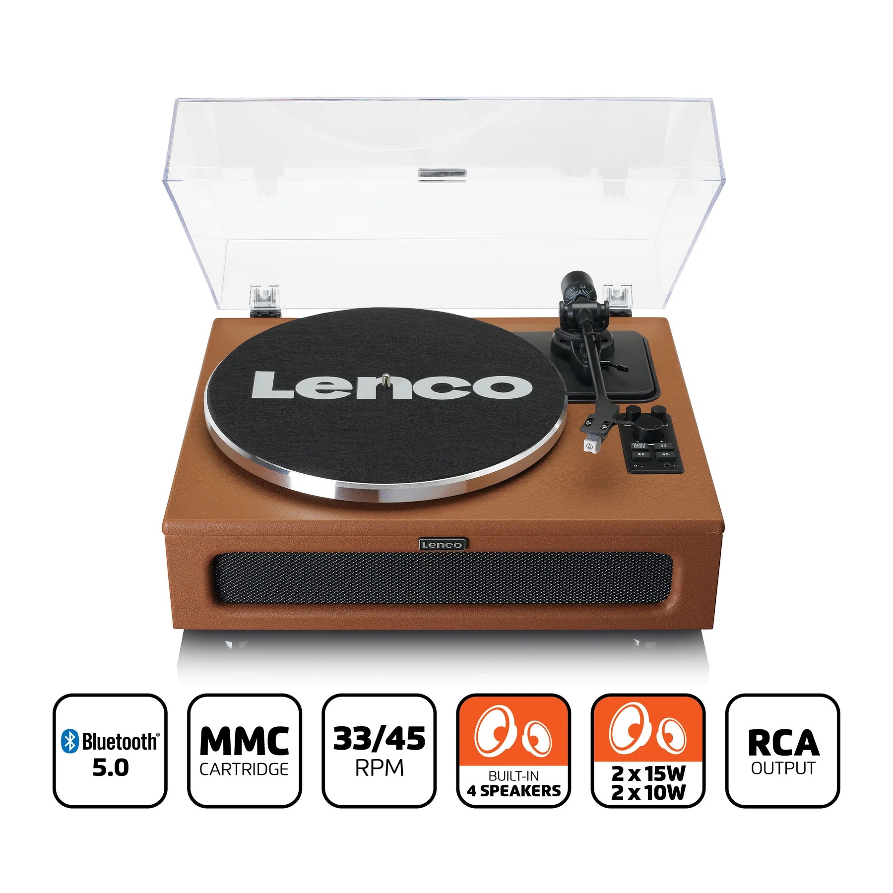 Lenco Record Player | LS-430BN | Bluetooth | Speakers