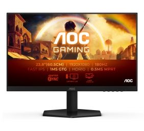 AOC 24G42E | 24 " | IPS | FHD | 16:9 | 180 Hz | 1 ms | 1920 x 1080 pixels | 300 cd/m² | HDMI ports quantity 1 | Black