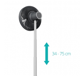 Duux Fan | Rize Flex | Stand Fan | Grey | Diameter 21 cm | Number of speeds 4 | Oscillation | 10 W