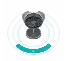 Duux Fan | Rize Flex | Stand Fan | Grey | Diameter 21 cm | Number of speeds 4 | Oscillation | 10 W