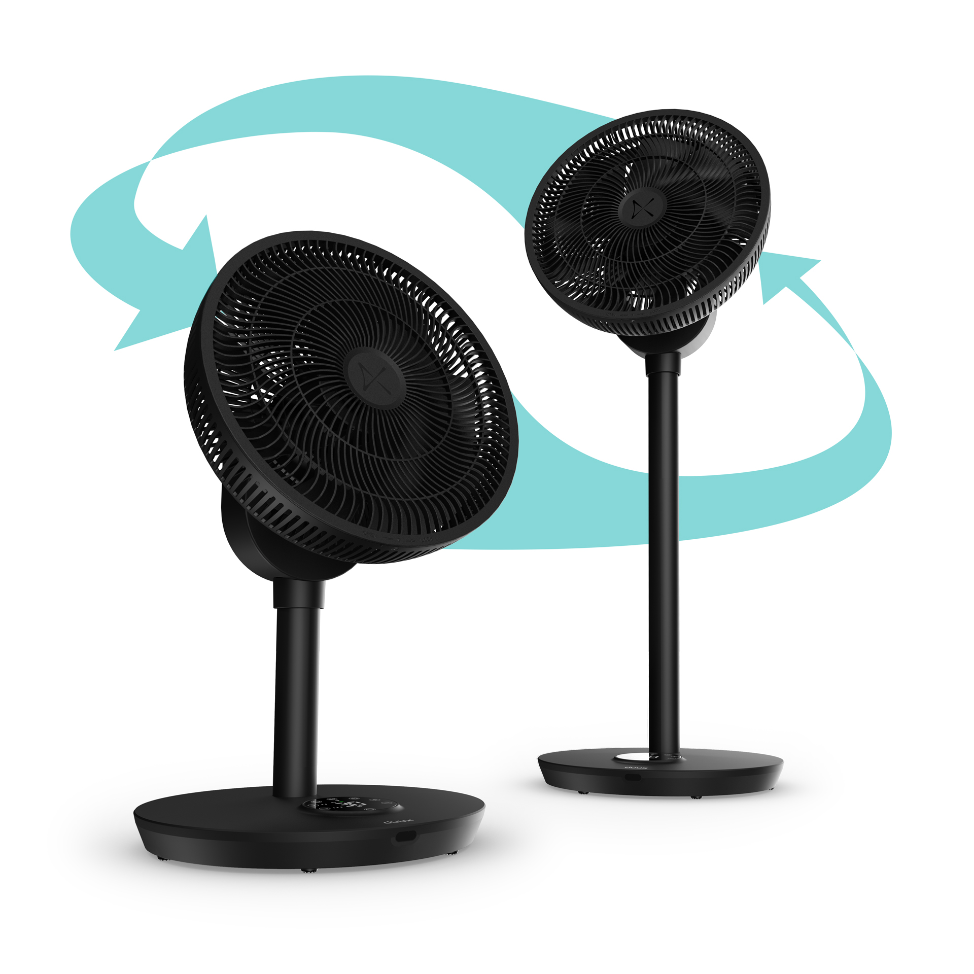 Duux Fan | Whisper Flex 2 | Stand Fan | Black | Diameter 34 cm | Number of speeds 30 | Oscillation | 2-21.5 W | Remote control