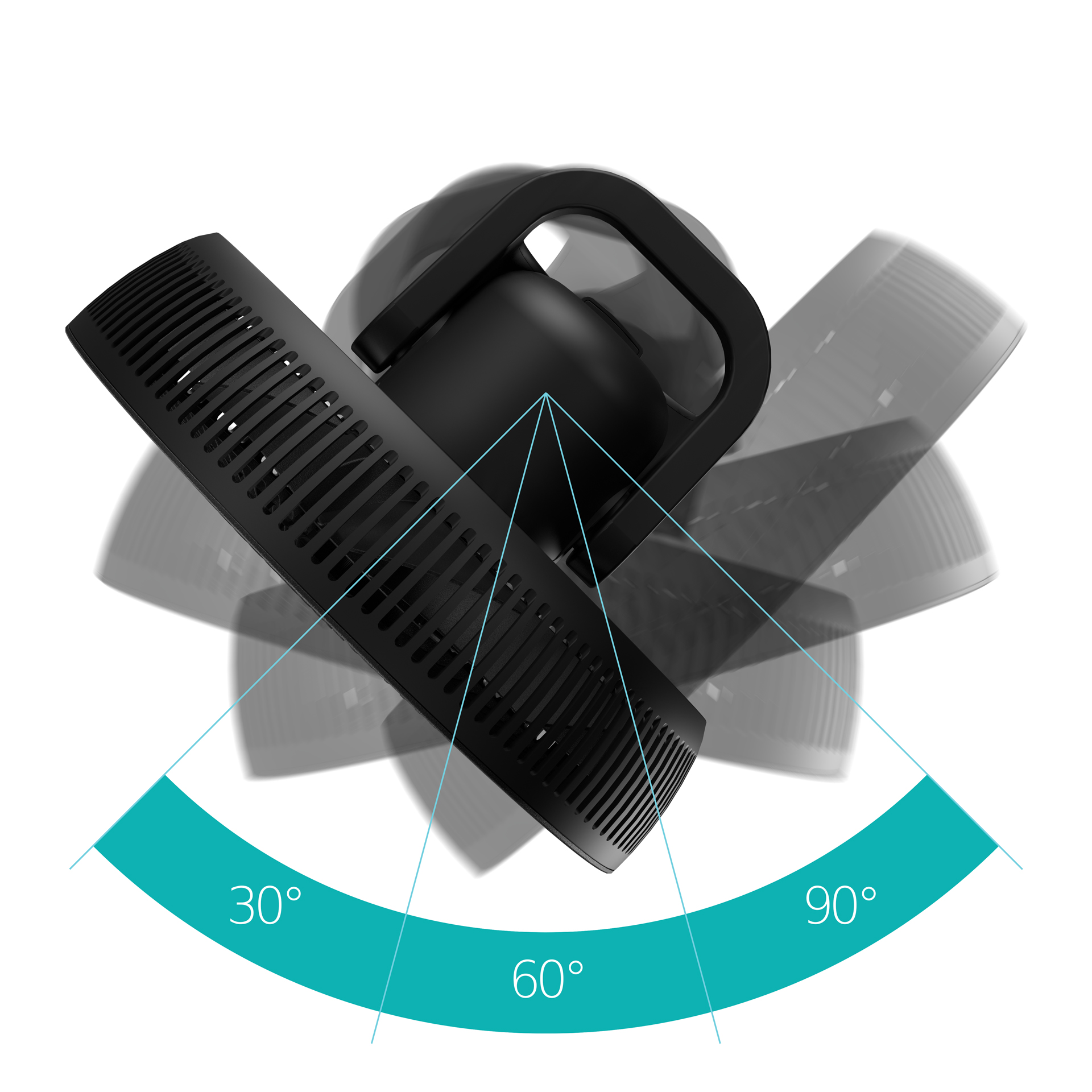 Duux Fan | Whisper Flex 2 | Stand Fan | Black | Diameter 34 cm | Number of speeds 30 | Oscillation | 2-21.5 W | Remote control
