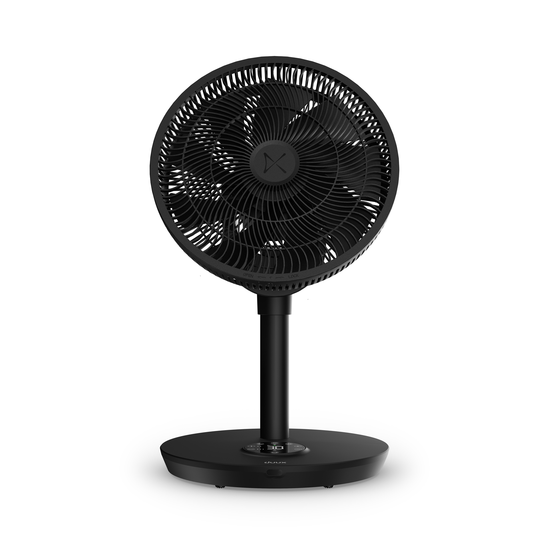 Duux Fan | Whisper Flex 2 | Stand Fan | Black | Diameter 34 cm | Number of speeds 30 | Oscillation | 2-21.5 W | Remote control