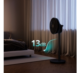 Duux Fan | Whisper Flex 2 | Stand Fan | Black | Diameter 34 cm | Number of speeds 30 | Oscillation | 2-21.5 W | Remote control