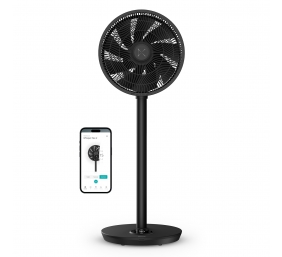 Duux Fan | Whisper Flex 2 | Stand Fan | Black | Diameter 34 cm | Number of speeds 30 | Oscillation | 2-21.5 W | Remote control