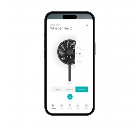 Duux Fan | Whisper Flex 2 | Stand Fan | Black | Diameter 34 cm | Number of speeds 30 | Oscillation | 2-21.5 W | Remote control