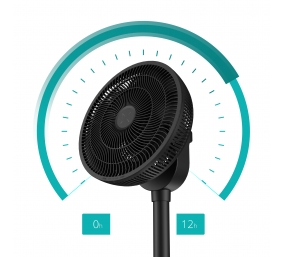 Duux Fan | Whisper Flex 2 | Stand Fan | Black | Diameter 34 cm | Number of speeds 30 | Oscillation | 2-21.5 W | Remote control