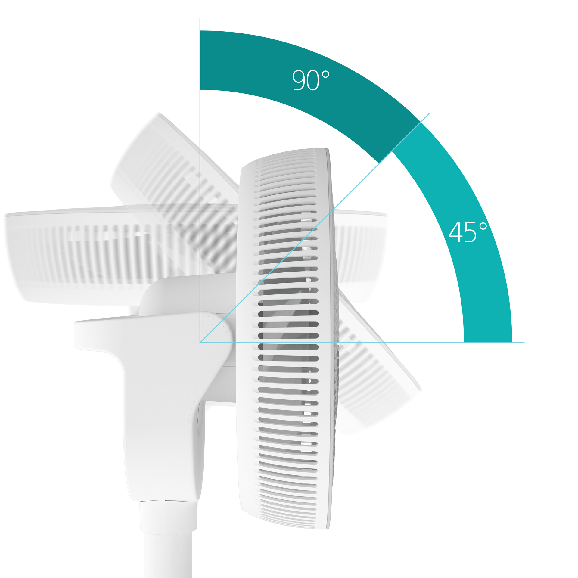 Duux Fan | Whisper Flex 2 | Stand Fan | White | Diameter 34 cm | Number of speeds 30 | Oscillation | 2-21.5 W | Remote control