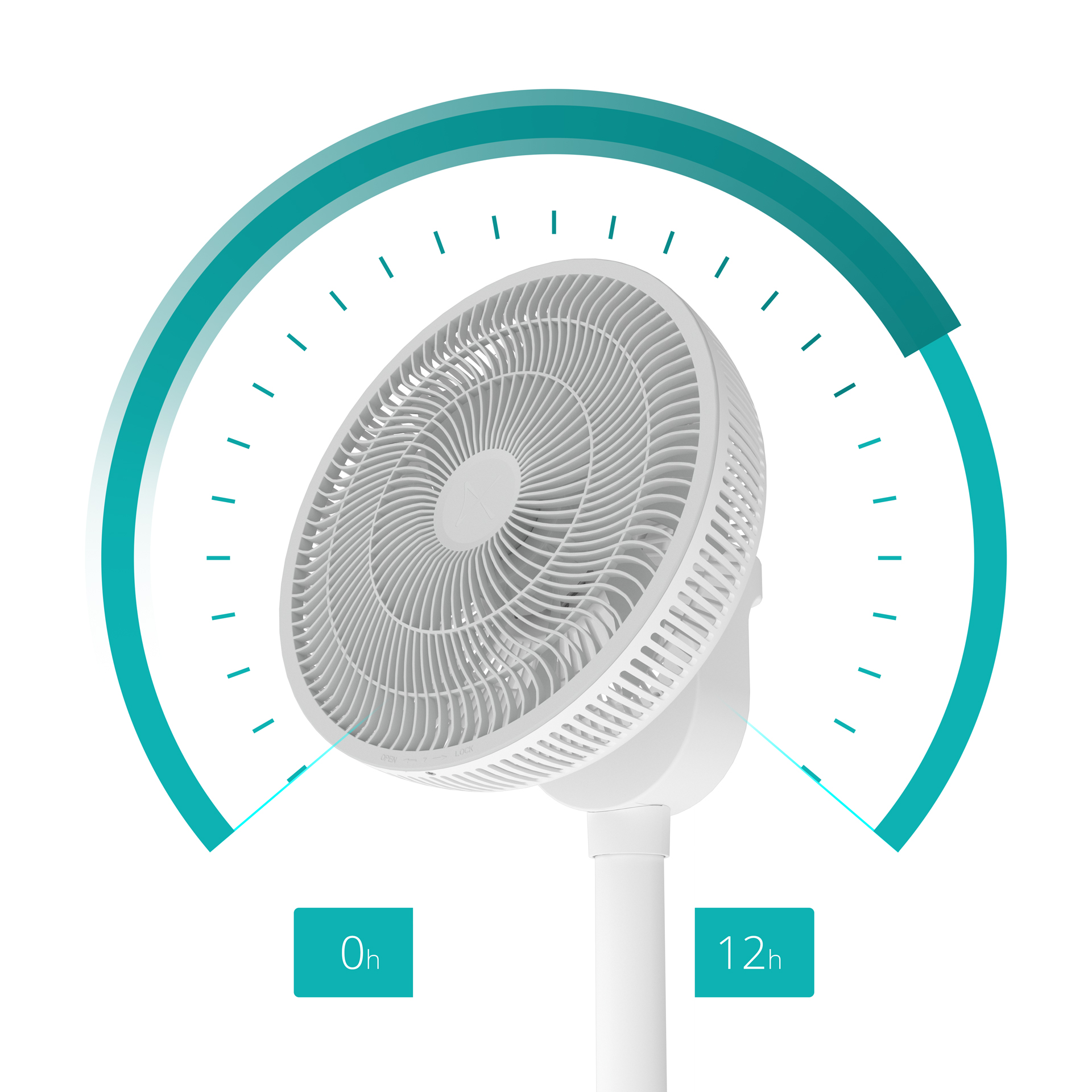 Duux Fan | Whisper Flex 2 | Stand Fan | White | Diameter 34 cm | Number of speeds 30 | Oscillation | 2-21.5 W | Remote control