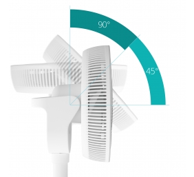 Duux Fan | Whisper Flex 2 | Stand Fan | White | Diameter 34 cm | Number of speeds 30 | Oscillation | 2-21.5 W | Remote control
