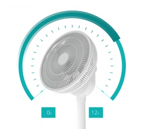 Duux Fan | Whisper Flex 2 | Stand Fan | White | Diameter 34 cm | Number of speeds 30 | Oscillation | 2-21.5 W | Remote control