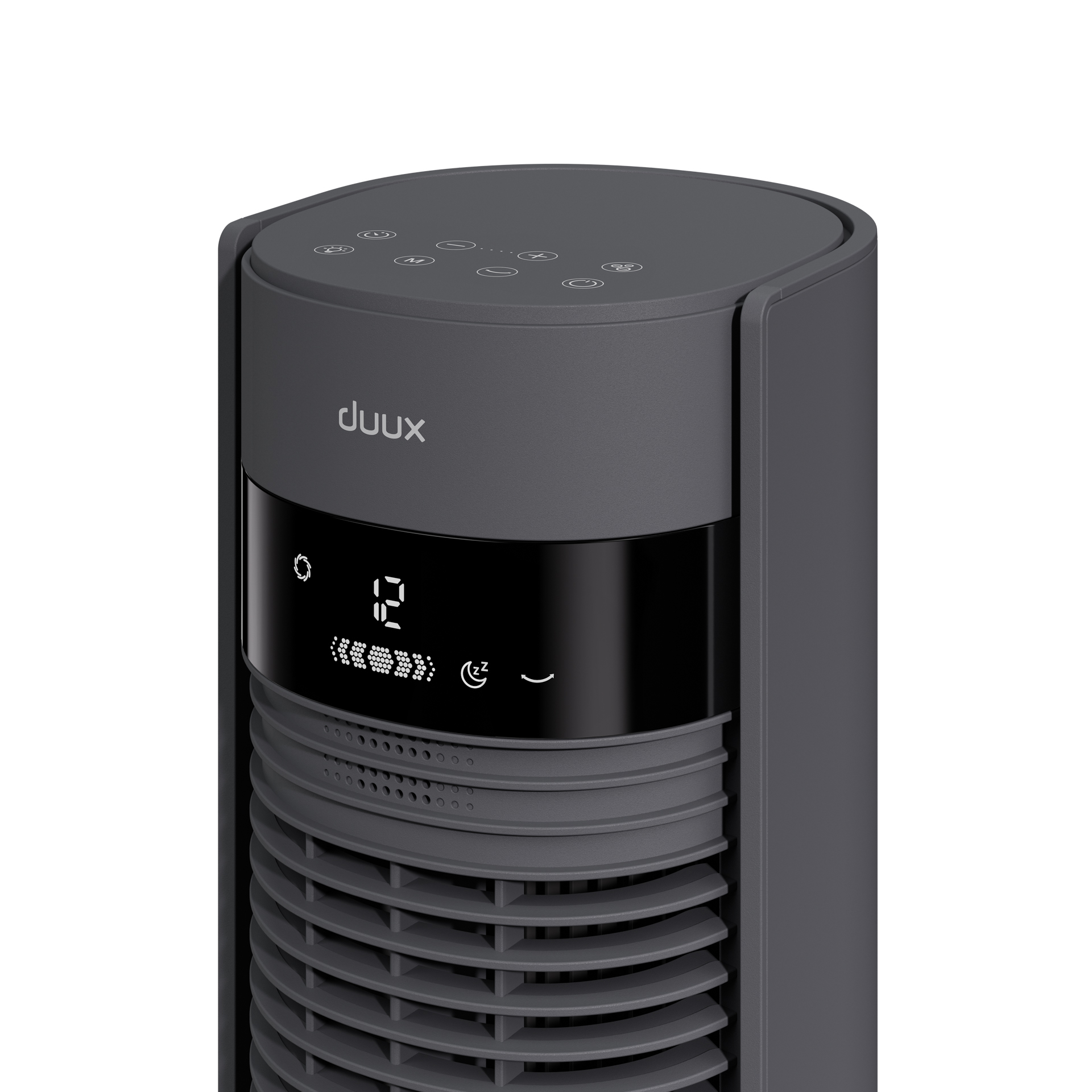 Duux Fan | Elevate | Tower Fan | Gray | Diameter 29 cm | Number of speeds 12 | Oscillation | 4-40 W