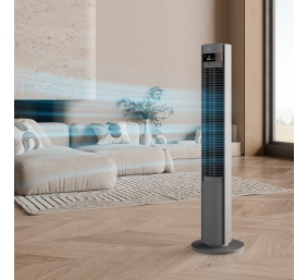 Duux Fan | Elevate | Tower Fan | Gray | Diameter 29 cm | Number of speeds 12 | Oscillation | 4-40 W