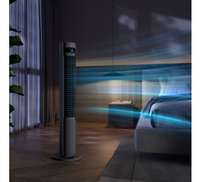 Duux Fan | Elevate | Tower Fan | Gray | Diameter 29 cm | Number of speeds 12 | Oscillation | 4-40 W