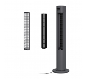 Duux Fan | Elevate | Tower Fan | Gray | Diameter 29 cm | Number of speeds 12 | Oscillation | 4-40 W