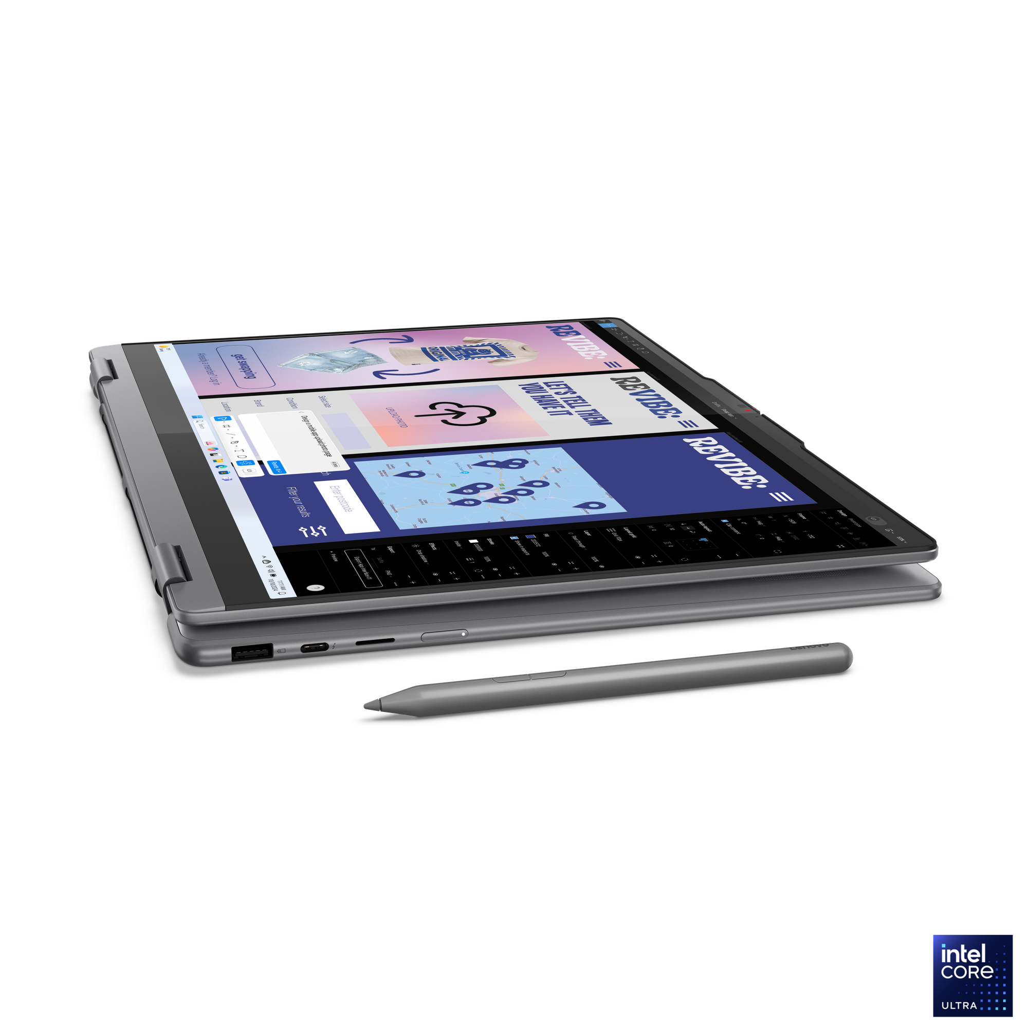 Lenovo Yoga 7 2-in-1 16ILL10 | Luna Grey | 16 " | OLED | Touchscreen | WQXGA+ | 2880 x 1800 pixels | Glossy | Intel Core Ultra 7 | 256V | 16 GB | Soldered LPDDR5x | Solid-state drive capacity 1000 GB | Intel Arc Graphics | Windows 11 Home | 802.11be | Blu
