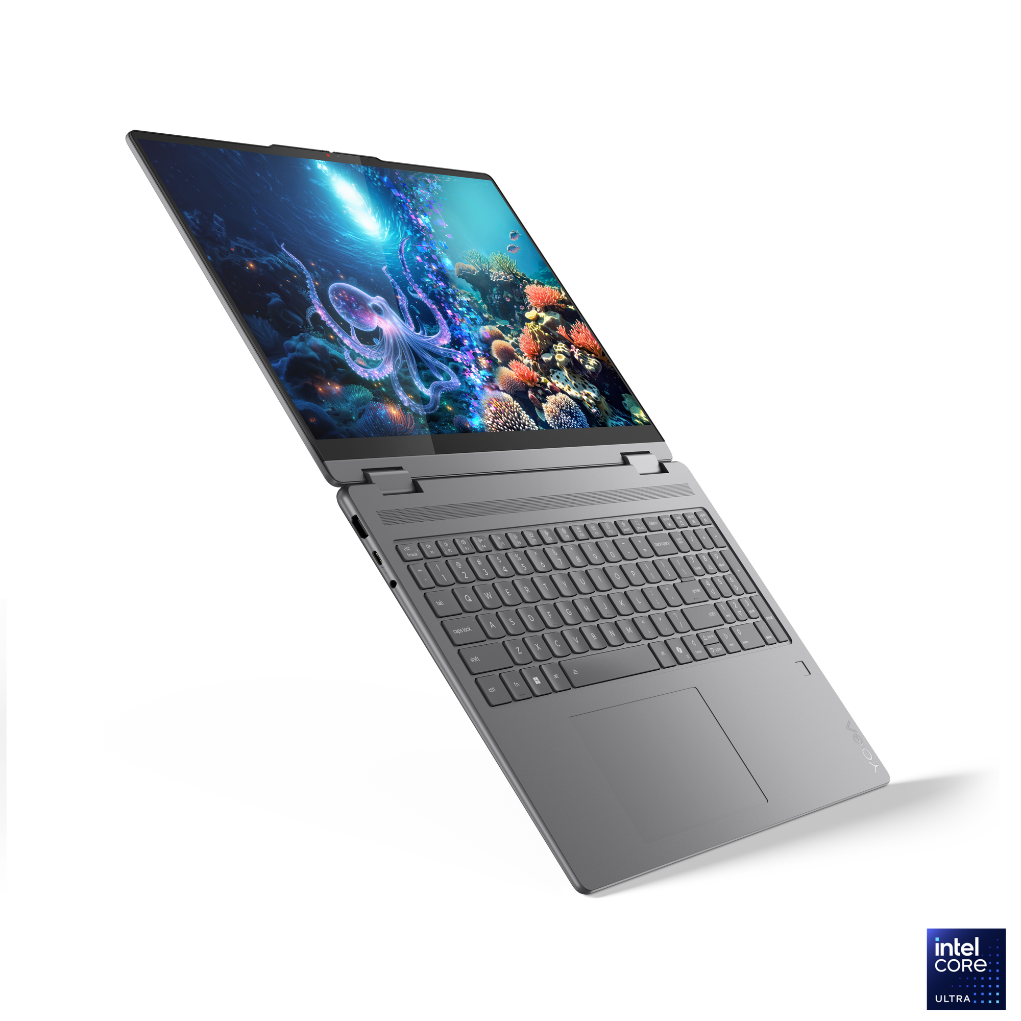 Lenovo Yoga 7 2-in-1 16ILL10 | Luna Grey | 16 " | OLED | Touchscreen | WQXGA+ | 2880 x 1800 pixels | Glossy | Intel Core Ultra 7 | 256V | 16 GB | Soldered LPDDR5x | Solid-state drive capacity 1000 GB | Intel Arc Graphics | Windows 11 Home | 802.11be | Blu