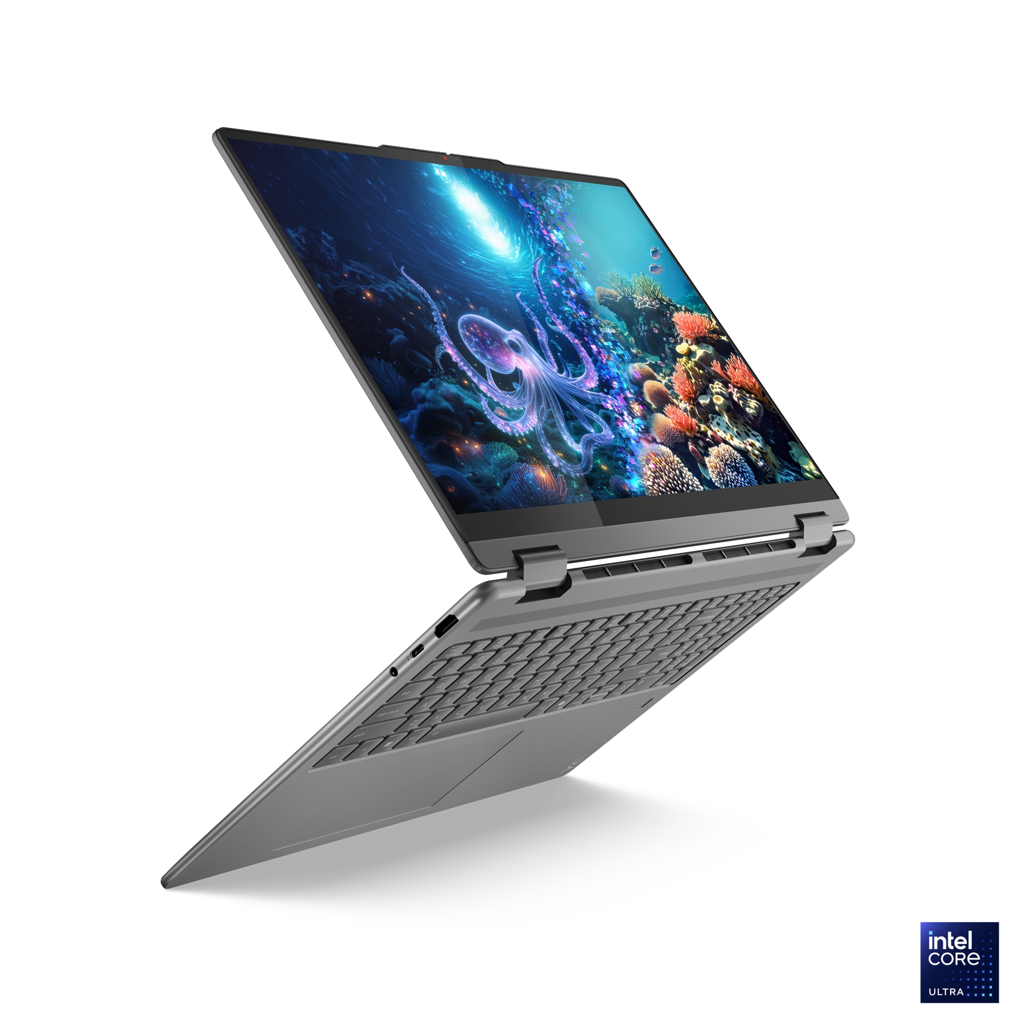 Lenovo Yoga 7 2-in-1 16ILL10 | Luna Grey | 16 " | OLED | Touchscreen | WQXGA+ | 2880 x 1800 pixels | Glossy | Intel Core Ultra 7 | 256V | 16 GB | Soldered LPDDR5x | Solid-state drive capacity 1000 GB | Intel Arc Graphics | Windows 11 Home | 802.11be | Blu