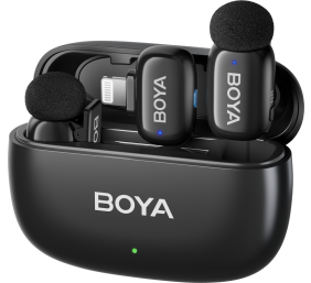 Boya | Mini-15 Ultracompact 2.4GHz Wireless Microphone System with Lightning plug | Black