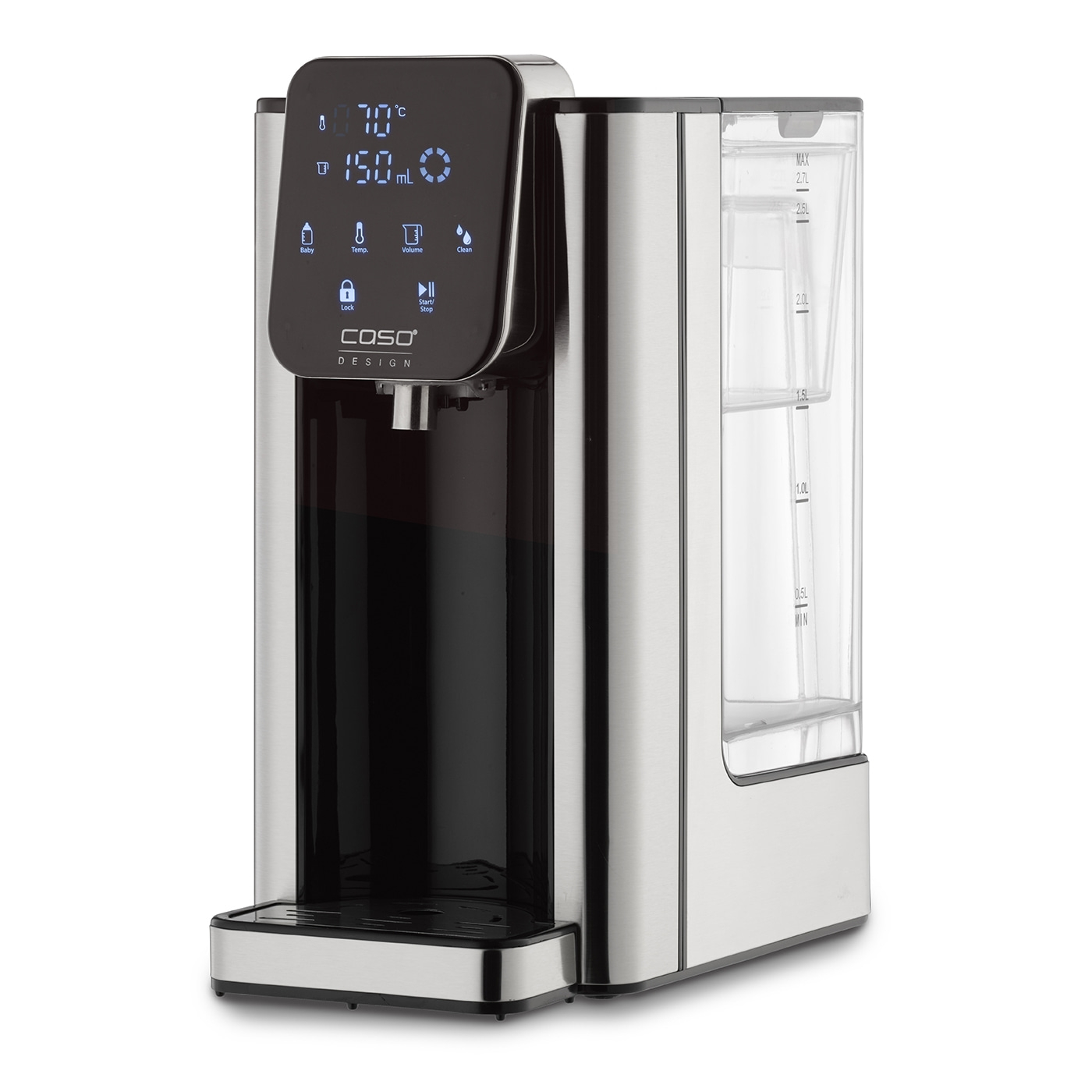Caso Turbo Hot Water Dispenser | Hot 7 | Water Dispenser | 2200-2600 W | 2.7 L | Plastic/Stainless Steel | Black/Stainless Steel