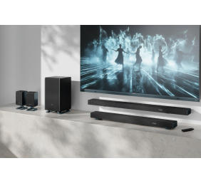 Sharp | 5.1.2 Dolby Atmos/DTS:X Soundbar with Wireless Subwoofer | HT-SBW55121(BK) | Bluetooth
