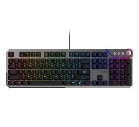 MSI STRIKE 600 SILENT US | Gaming Keyboard | Wired | US | USB 2.0 | KAILH Midnight PRO Silent Tactile