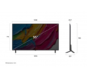 LG 55QNED80A3A | 55 | Smart TV | webOS | UHD | Black