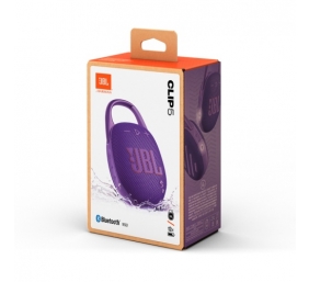 JBL Clip 5 Nešiojama garso kolonėlė, Bluetooth, Violetinė