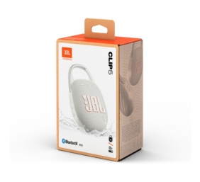 JBL Clip 5 Nešiojama garso kolonėlė, Bluetooth, Balta