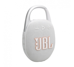 JBL Clip 5 Nešiojama garso kolonėlė, Bluetooth, Balta