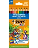 BIC Spalvoti pieštukai Kids Smooth 12 spalvų rinkinys
