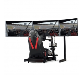 Next Level Racing Floor stand | ELITE Free Standing Triple Monitor Stand | Fully adjustable and customizable | 21-43 " | Black