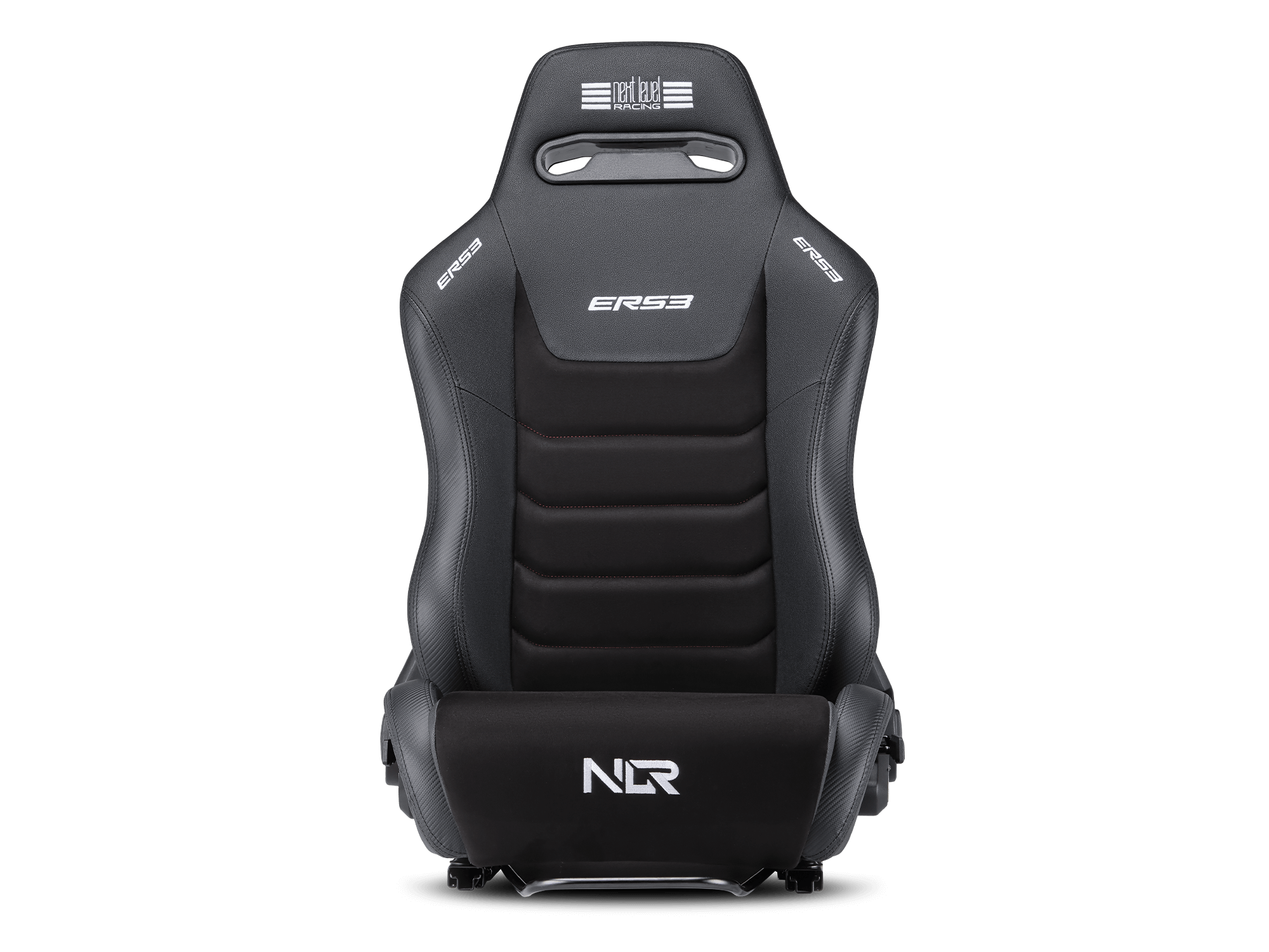 Next Level Racing | Premium PU Leather | Reclining Seat | ERS3 Elite PU Leather & Suede Edition | Black