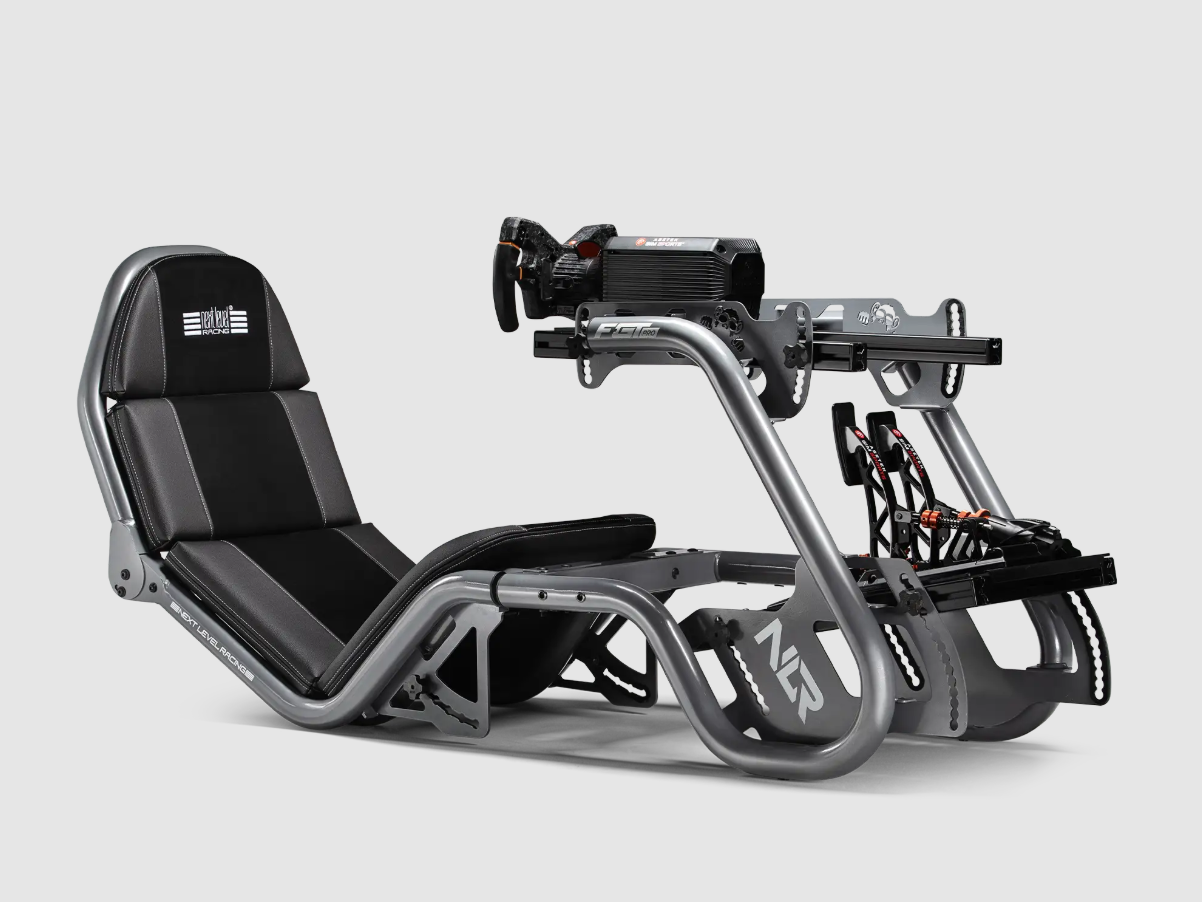 Next Level Racing | Steel | Racing Simulator Cockpit | F-GT Pro Formula and GT Grey Edition | Grey