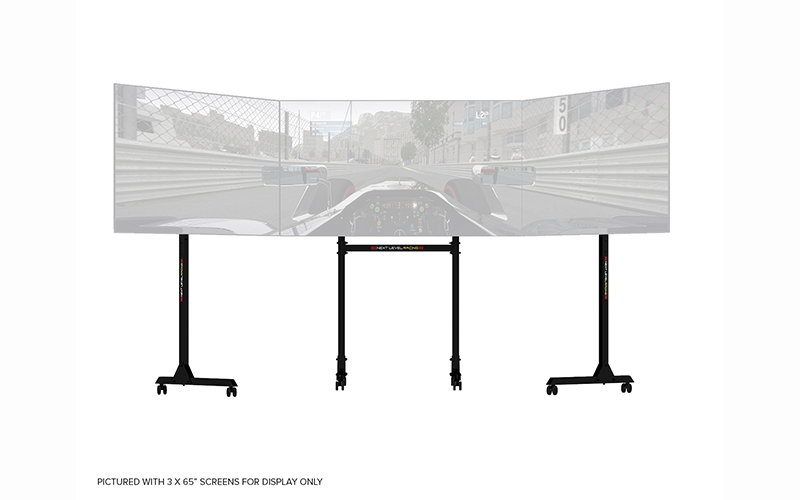 Next Level Racing | Floor stand | Free Standing Triple Monitor stand | 3 x 32- 65 " | Maximum weight (capacity) 70 kg | Black
