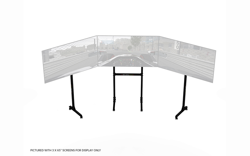 Next Level Racing | Floor stand | Free Standing Triple Monitor stand | 3 x 32- 65 " | Maximum weight (capacity) 70 kg | Black