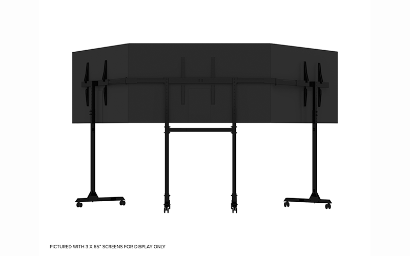 Next Level Racing | Floor stand | Free Standing Triple Monitor stand | 3 x 32- 65 " | Maximum weight (capacity) 70 kg | Black